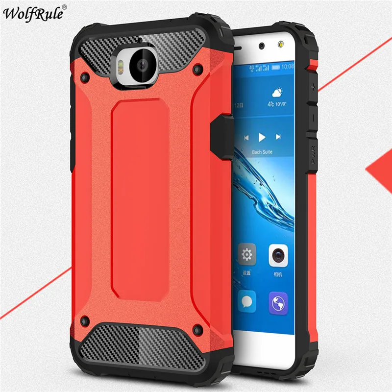 WolfRule For Cover Huawei Y5 2017 Case Y6 TPU &amp PC Armor Bumper Pouch Phone 5'' | Мобильные телефоны и