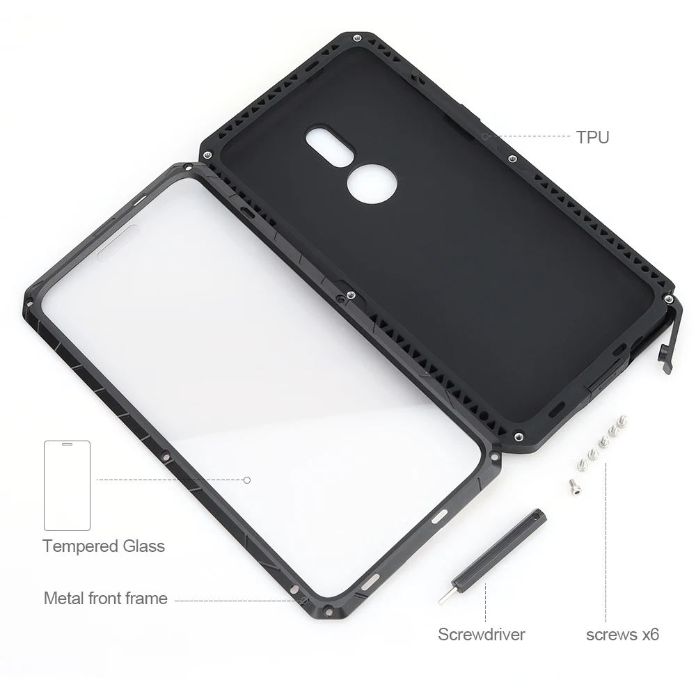 Чехол для Oneplus 7 Pro алюминиевый металлический защитный чехол экрана из стекла