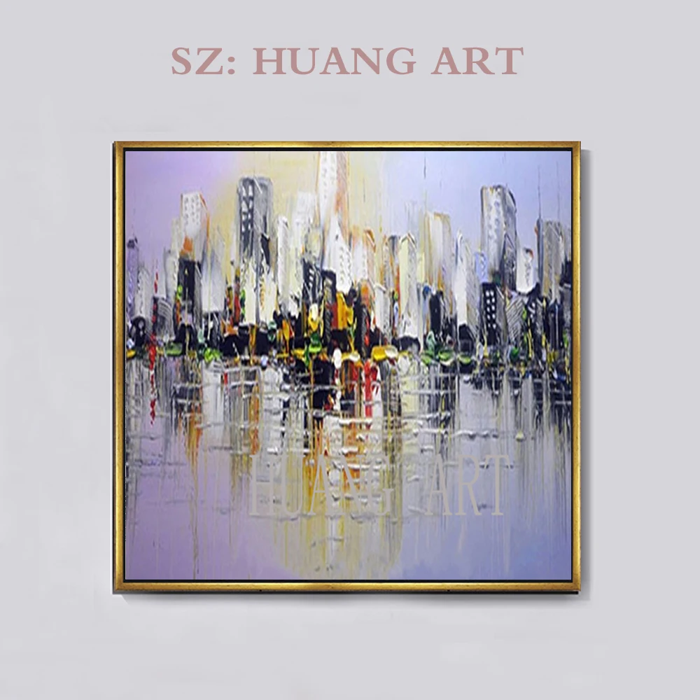 

Modern European architectural style hand oil painting hand painting home decoration club children room study coffee house hall w