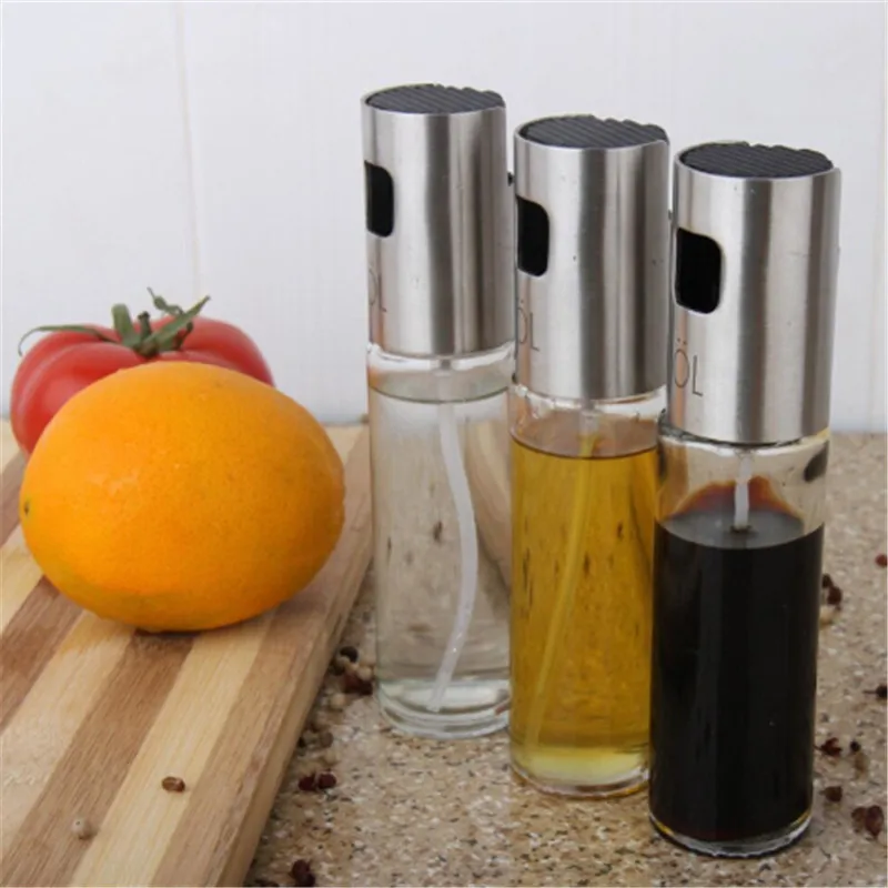 Стеклянный распылитель оливкового масла пустая бутылка с распылителем для