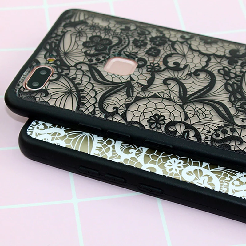 Kerzzil Lace Flower Hard PC+TPU Case For Samsung Galaxy S9 S8 Plus S7 edge Note 8 9 J7 J6 J5 J4 J3 J2 2017 A3 A5 A8 A6 2018 |