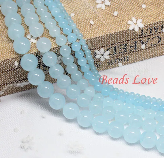 Натуральные круглые бусины из синего камня для изготовления ювелирных изделий 15