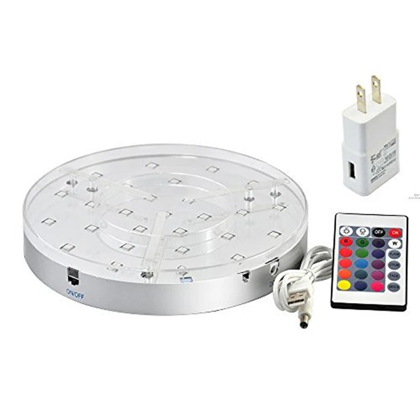 Rechargeable Type 8 дюймов светодиодный свет база стеклянная ваза для цветов лампы на батарейках свадебные искусственные цветы центральный для вечерние украшения с пультом дистанционного управления - Испускаемый цвет: Rechargeable Type