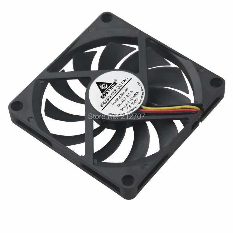 2Pcs Gdstime 80mm Cooler 3Pin DC 24V Computer 80x80x10MM 8cm 8010 PC CPU Cooling Fan | Компьютеры и офис