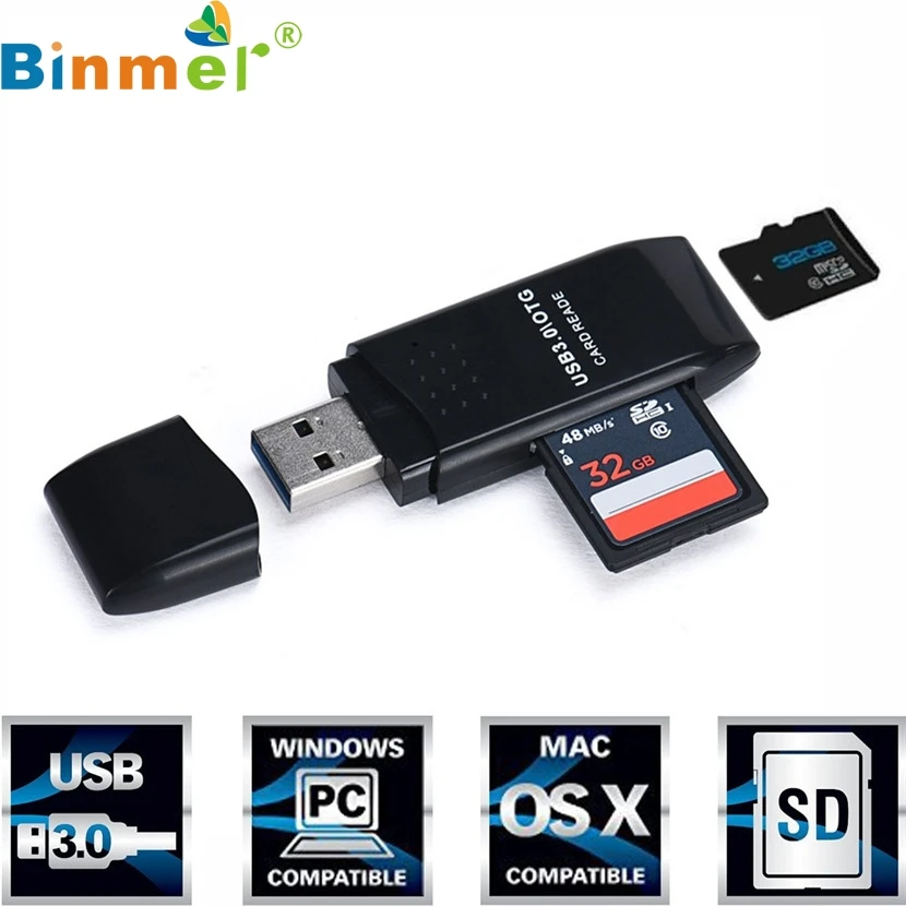 Binmer MINI 5 Гбит/с супер скорость USB 3 0 Micro SD/SDXC TF кардридер адаптер оптовая продажа |