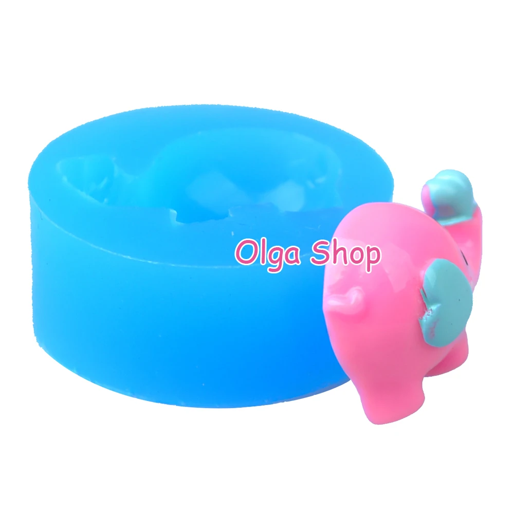 DYL394 24 2 мм симпатичный слон гибкая силиконовая форма в виде животных Sugarcraft
