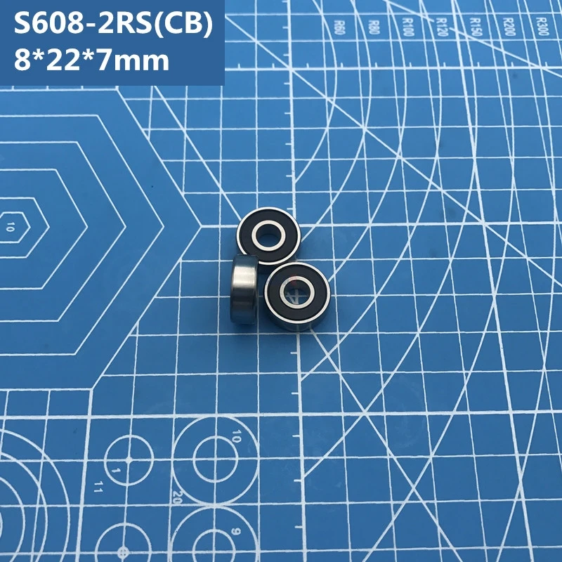 Бесплатная Доставка 2 шт. ABEC 5 S608 2RS (8*22*7 мм) гибридные керамические подшипники