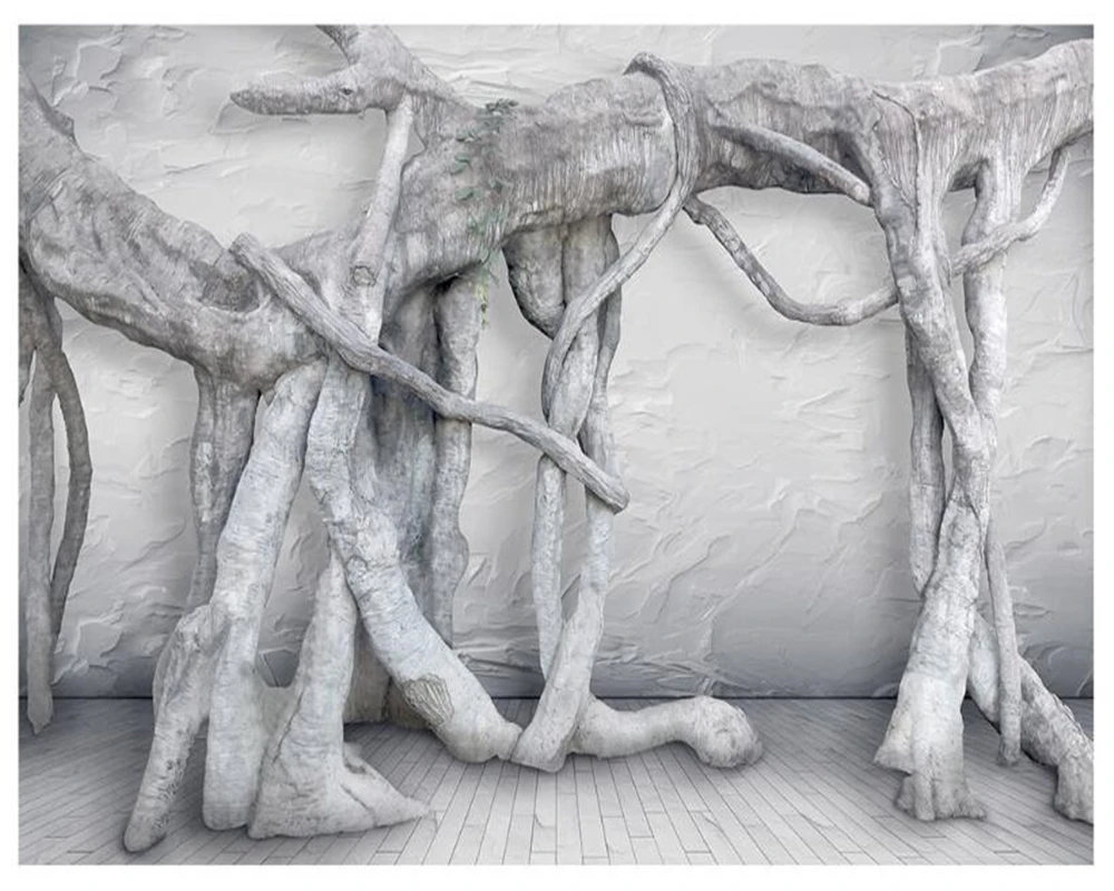 3d искусство корень дерева Beibehang девственный лес фото обои на стену для стен 3 d