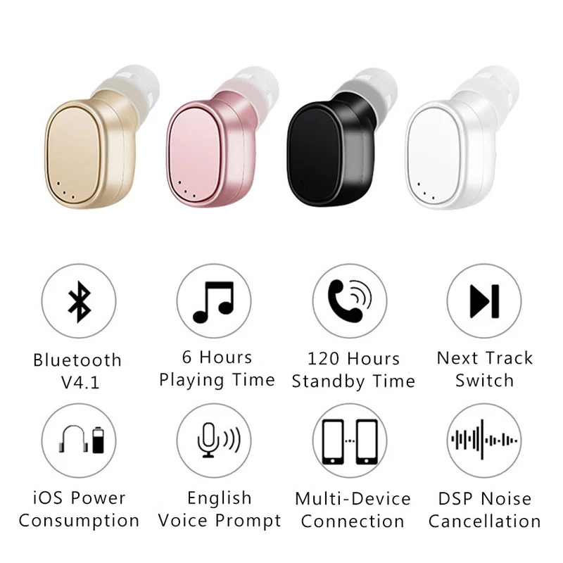 DISOUR X12 Wireless Bluetooth Earphone Mini Single Noise Cancelling Earbud For Xiaomi Portable Headset HandsFree fone de ouvido |