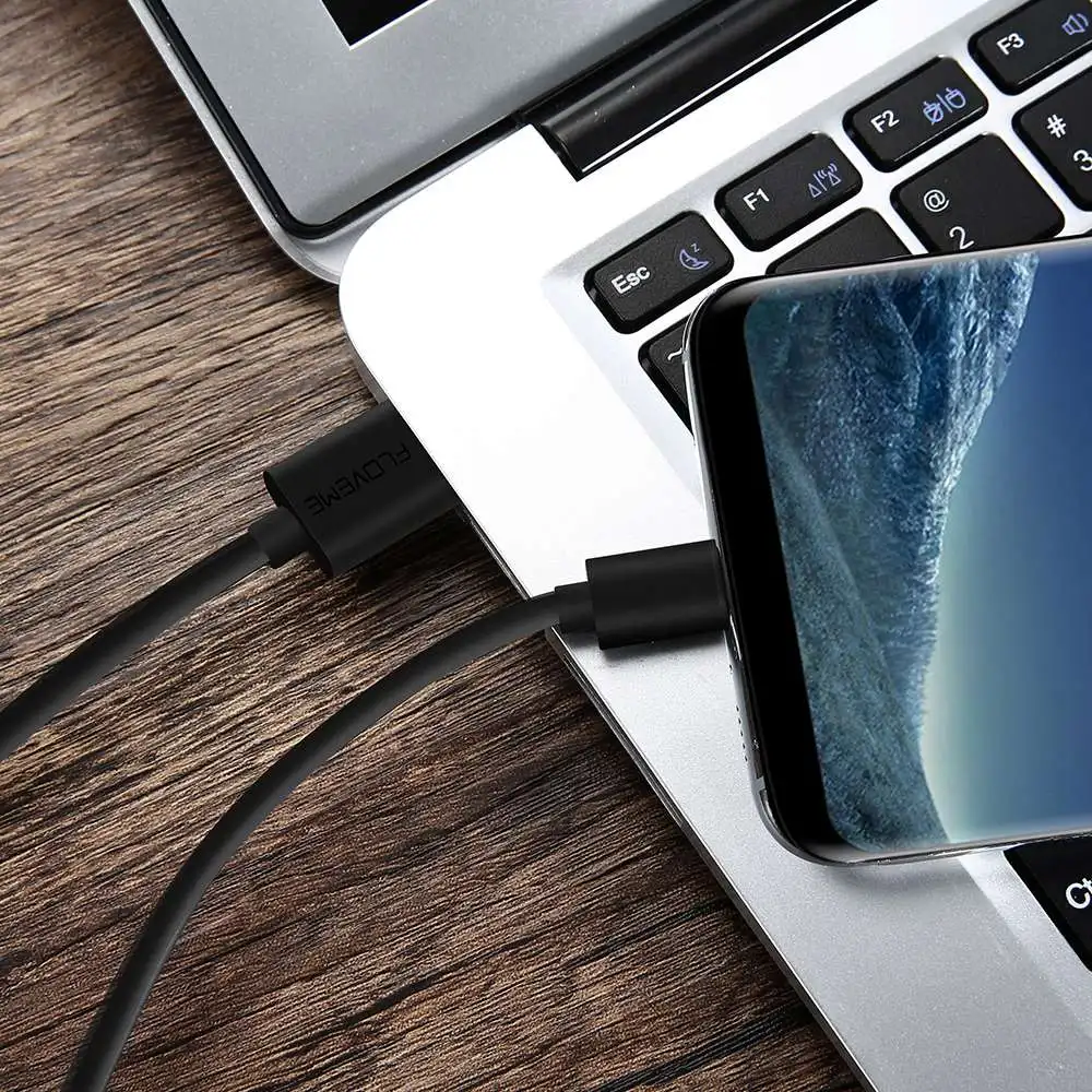 USB кабель FLOVEME Type C для Samsung S8 S9 Plus 2A быстрая зарядка кабели телефонов Android