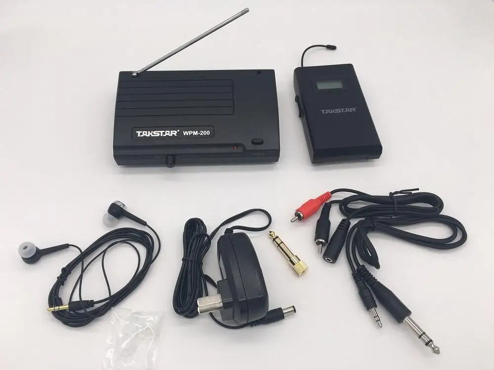 WPM-200 Takstar WPM-200 UHF Беспроводная система мониторинга 50 м дальность передачи в ухо стереогарнитура приемник передатчика - Цвет: WPM-200
