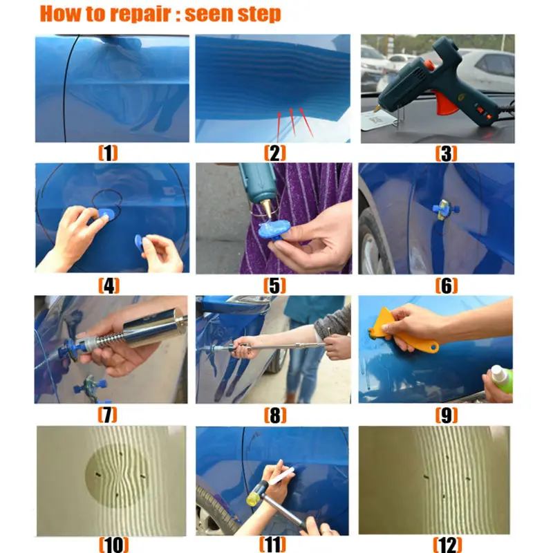 Супер PDR резиновый молоток клеевой пистолет клей-карандаш светодиодный