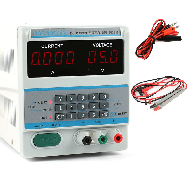 

DPS 305BM Laboratory Adjustable Programmable DC Power Supply 30V 5A 0.1V 0.001A Digital Display For Phone/Laptop Repair