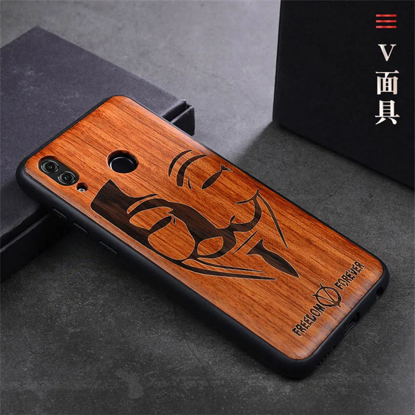 as picture Чехол для huawei Honor 8x Max, полная защита, деревянный чехол, ТПУ, бампер, чехол для huawei Honor 8x, палисандр, чехол для телефона s - Цвет: as picture