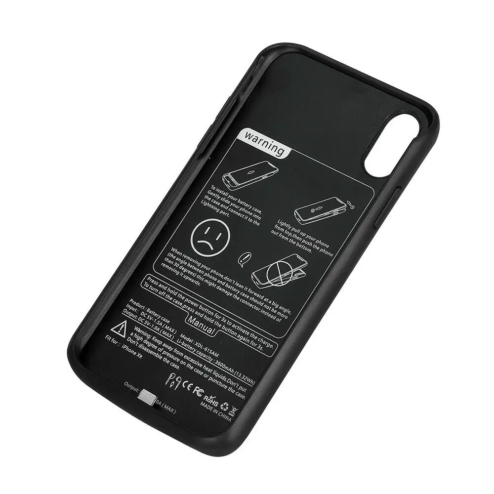 XGODY 6000 мАч чехол для зарядного устройства для Apple iphone XR XSMAX тонкий умный чехол для внешнего аккумулятора защитный чехол для iphone XR XSMAX