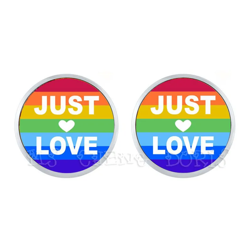 Гипоаллергенные серьги гвоздики для женщин мужчин геев лесбиянок гордости