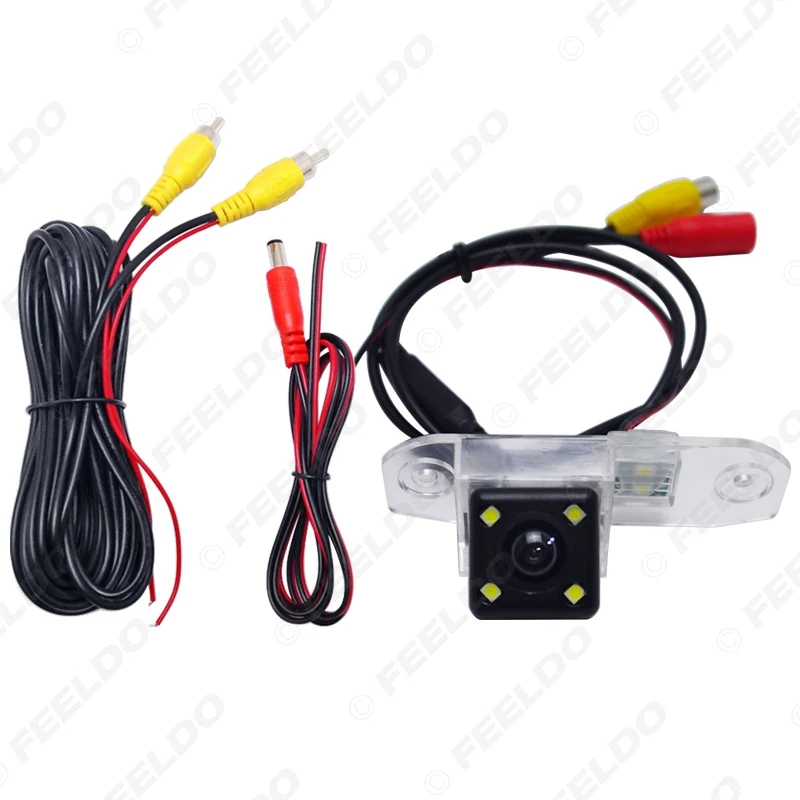FEELDO 1PC Car Rear View Camera With 4-LED light For Volvo C70 I II V70 III XC70 Parking Backup Kit #FD-5444 | Автомобили и