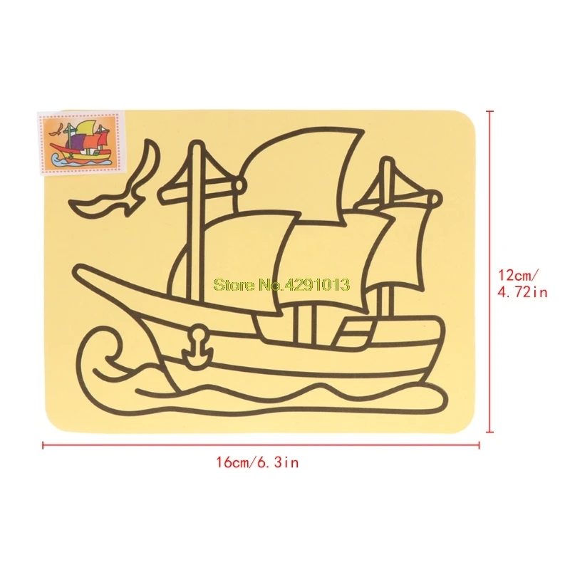 

Color Sand Painting Creative Art Yellow Paper Drawing Tools Crafts Kids Toy Drop Shipping Support