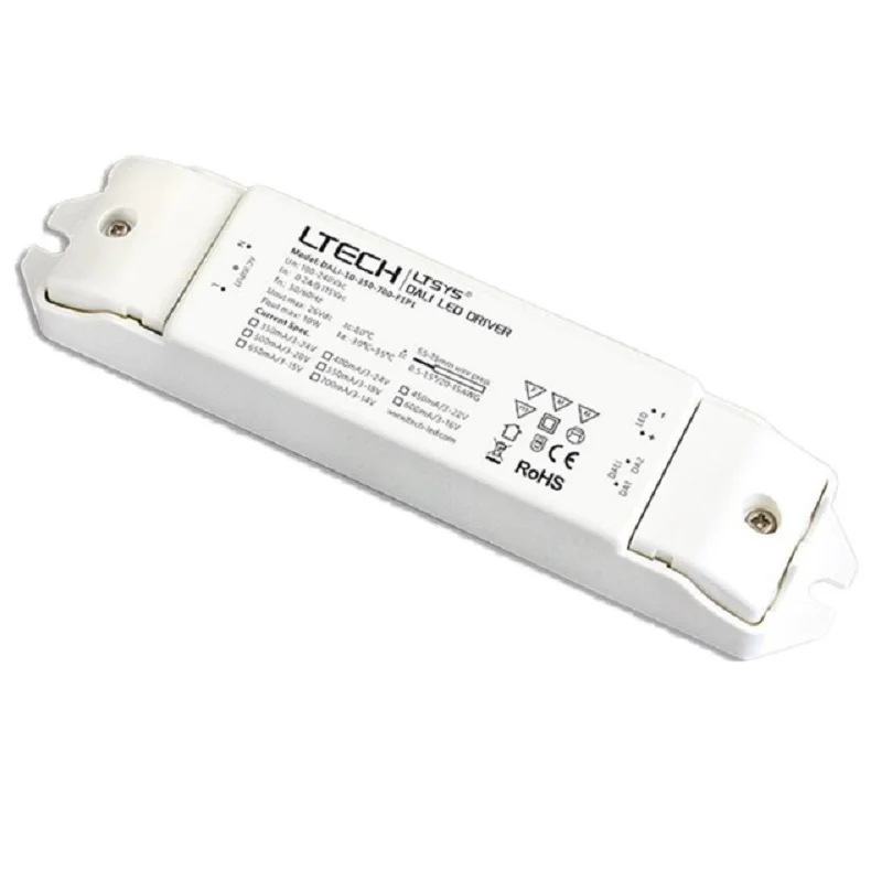 Бесплатная доставка 350ma-700ma 1-10 Вт 3-24 В выход DALI светодиодный трансформатор 100-240 AC
