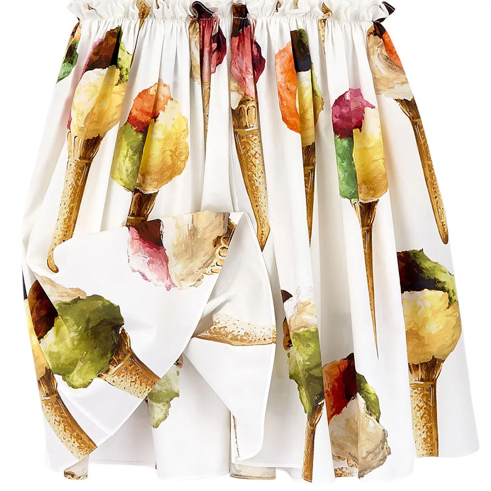 Нагрудник детский летний с принтом мороженого | Детская одежда и обувь