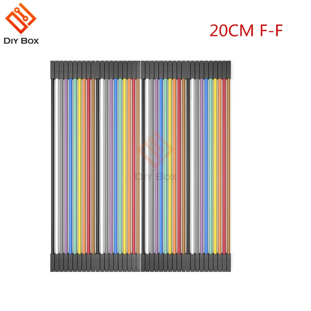 20CM F-F 40PIN Dupont Line 10 см 20 см мужской/женский-мужской или женский-Женский Соединительный провод Dupont кабель для arduino DIY KIT - Цвет: 20CM F-F