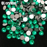 green glue on glitter flatback glass crystal non hot fix rhinestone for gymnastics clothes shoes 3d nail art decoration