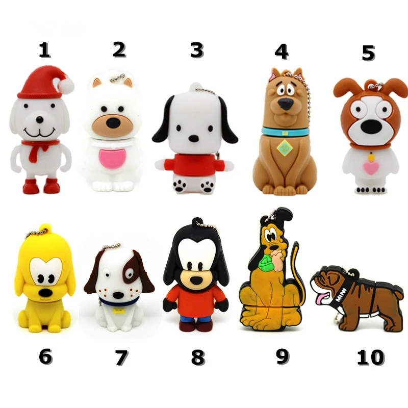 Прекрасный новый стиль мультфильм милая собака серии USB флэш-накопитель 4 ГБ 8 16 32