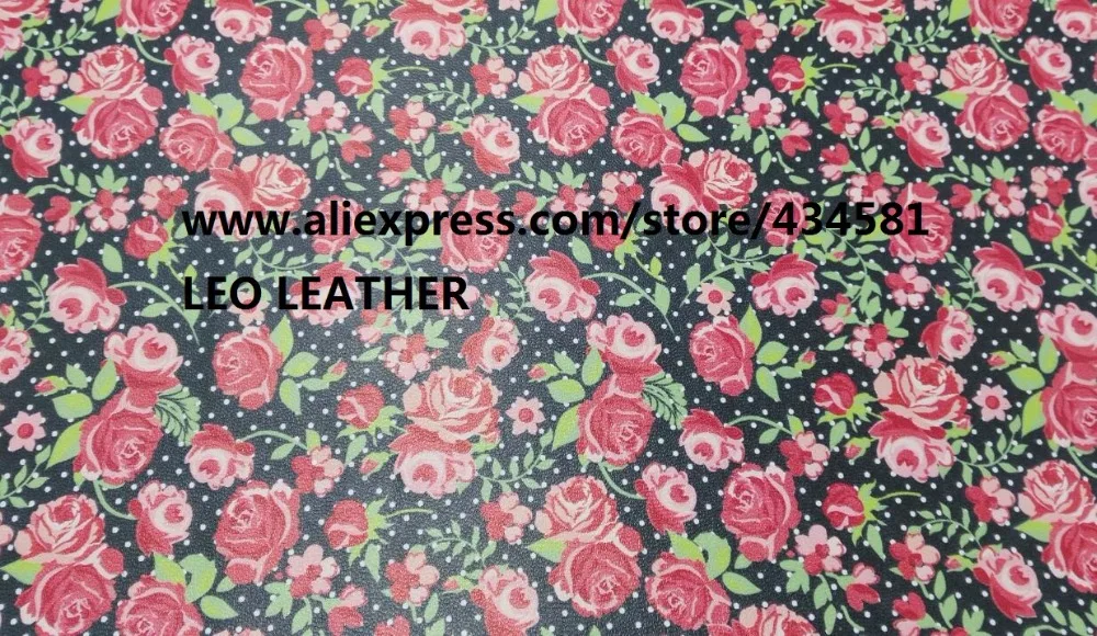 8 шт. искусственная экокожа с принтом в виде Розы|fabric long|fabric and leatherfabric with metallic threads |