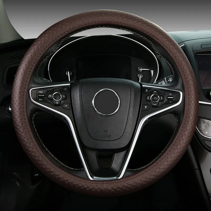 38 см чехол рулевого колеса автомобиля из натуральной воловьей кожи