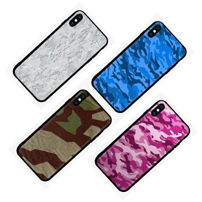 Камуфляжный защитный силиконовый чехол для iphone 5 5s SE 2020 6 6s 7 8 Plus X XR XS 11 12 Pro Max Mini |