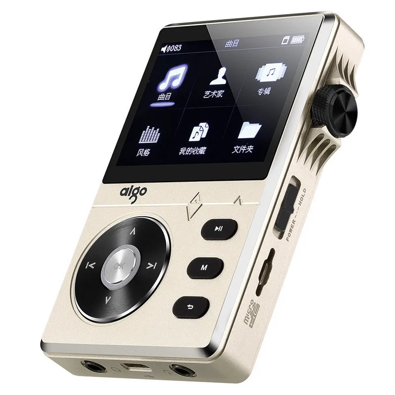 Золотой Aigo 108 цинковый сплав высокого качества HiFi музыкальный плеер 2," 8 GB MP3 плеер Поддержка APE/FLAC/WMA/WAV/OGG/ACC/MP3