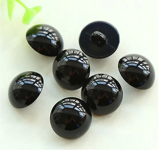 20pcs/lot Size:12-20mm Cute Mushroom Shape Black Button Sewing Buttons for Scrapbooking for Animal Eyes Garment(ss-1482)