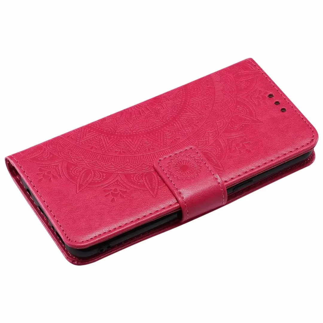 Чехол книжка zeallion для самсунга S3 S4 S5 mini S6 S7 Edge S8 S9 Plus из тисненой кожи с цветком и