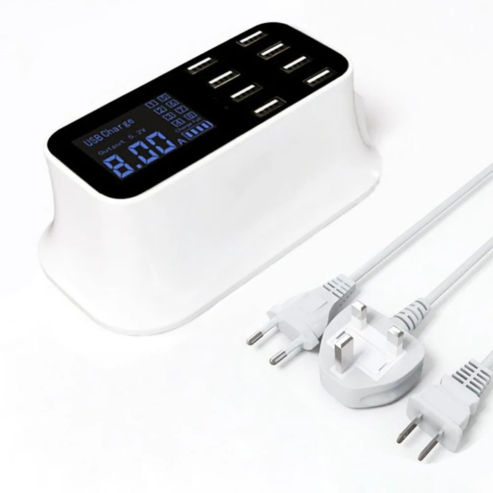 Новинка 8 портовая умная док станция с USB зарядным устройством со светодиодным