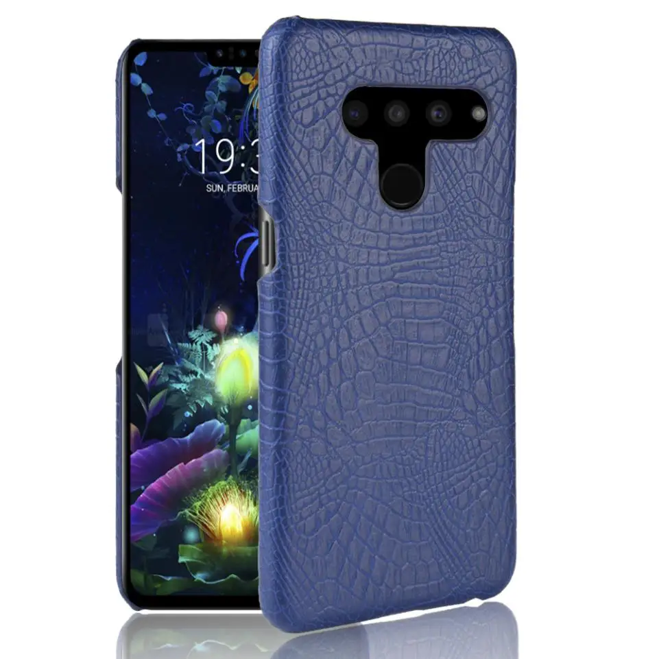 Для LG G8 ThinQ/V50 чехол ThinQ Роскошный из зернистой кожи с текстурой противоударный