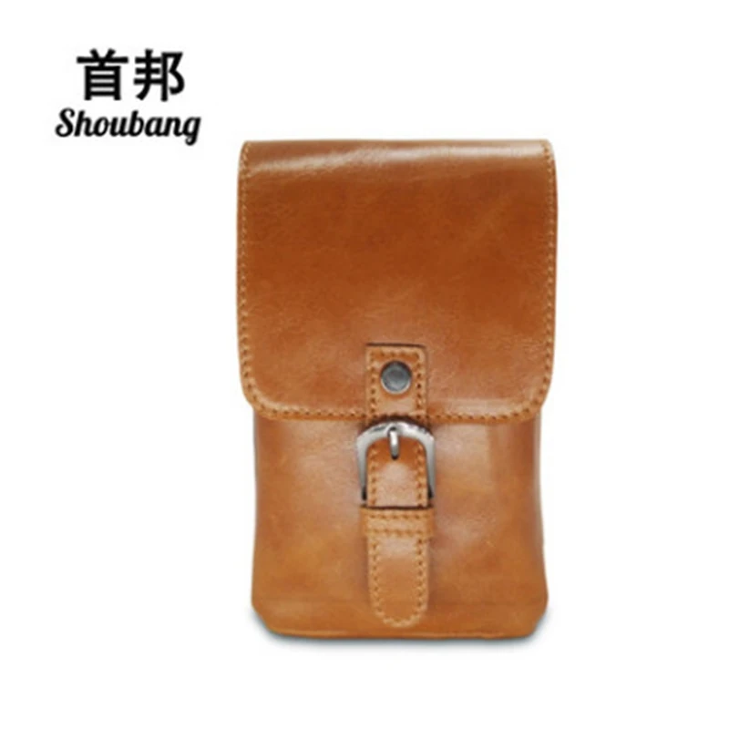 BiPtyDam винтажные Мужские поясные сумки из натуральной кожи высокое качество