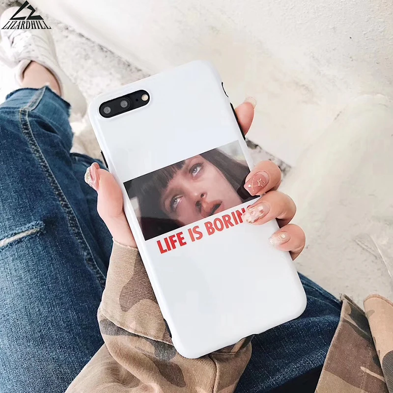 Lizardhill illustration funny girl letters Phone Cases For iphone 6s 6 8 7 Plus Case X cover Coque soft imd silicone |