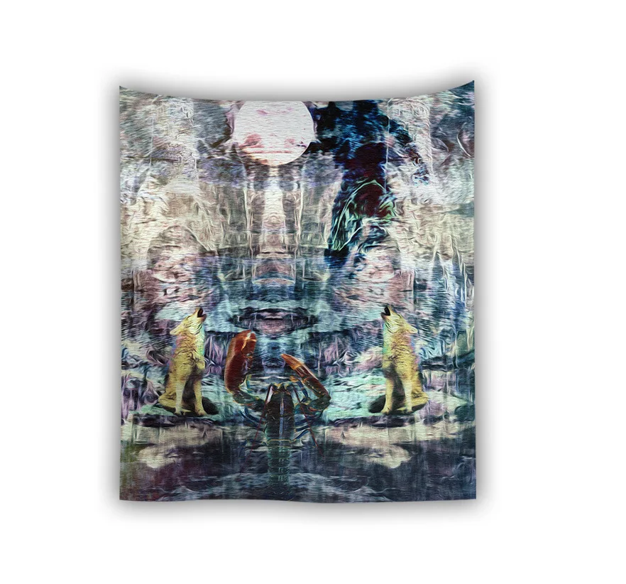 

wall tapestry wolf printed blanket dorm room decor wall fabric wandkleed tapiz mandala wall tapestries
