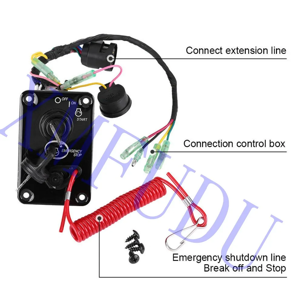 12V подвесной одномоторный ключ переключатель панель в сборе для Yamaha подвесной яхты 704-82570-12-00 704-82570-11-00 704-82570-08-00
