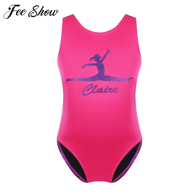 Детское балетное платье для девочек блестящий гимнастический купальник с