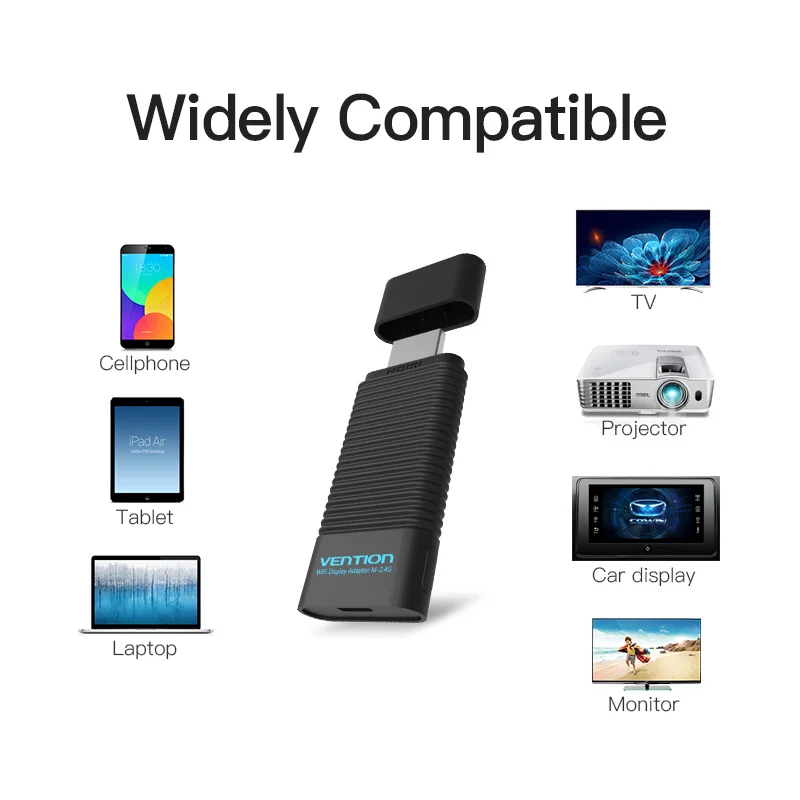 Vention EZCast 2 4G/5G Беспроводной HDMI переходник монитора с Wi Fi Dongle приемник передатчик