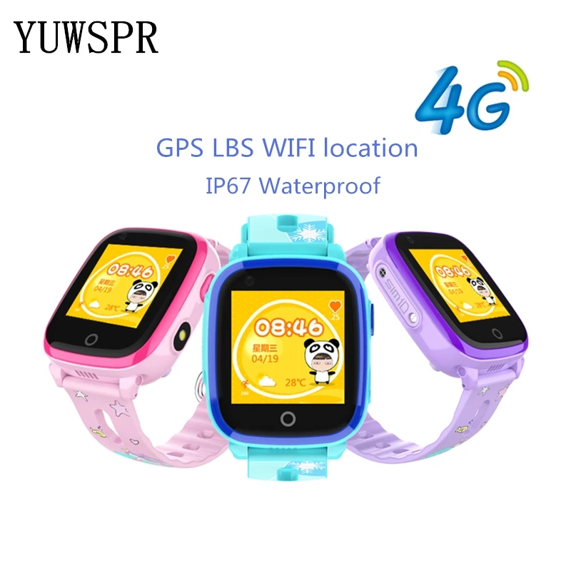 Детские часы с трекером SOS safety 4G Смарт-часы IP67 Водонепроницаемый wifi позиционирование дистанционная камера Детские умные часы с GPS DF33 D