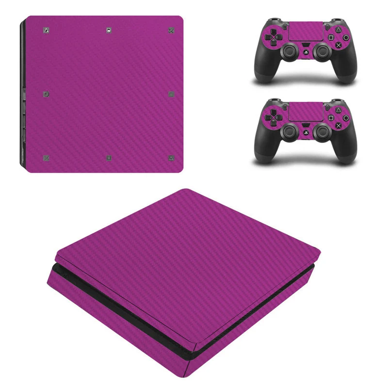 Наклейка из углеродного волокна для консоли Sony Playstation 4 Slim 2 шт. Виниловая наклейка