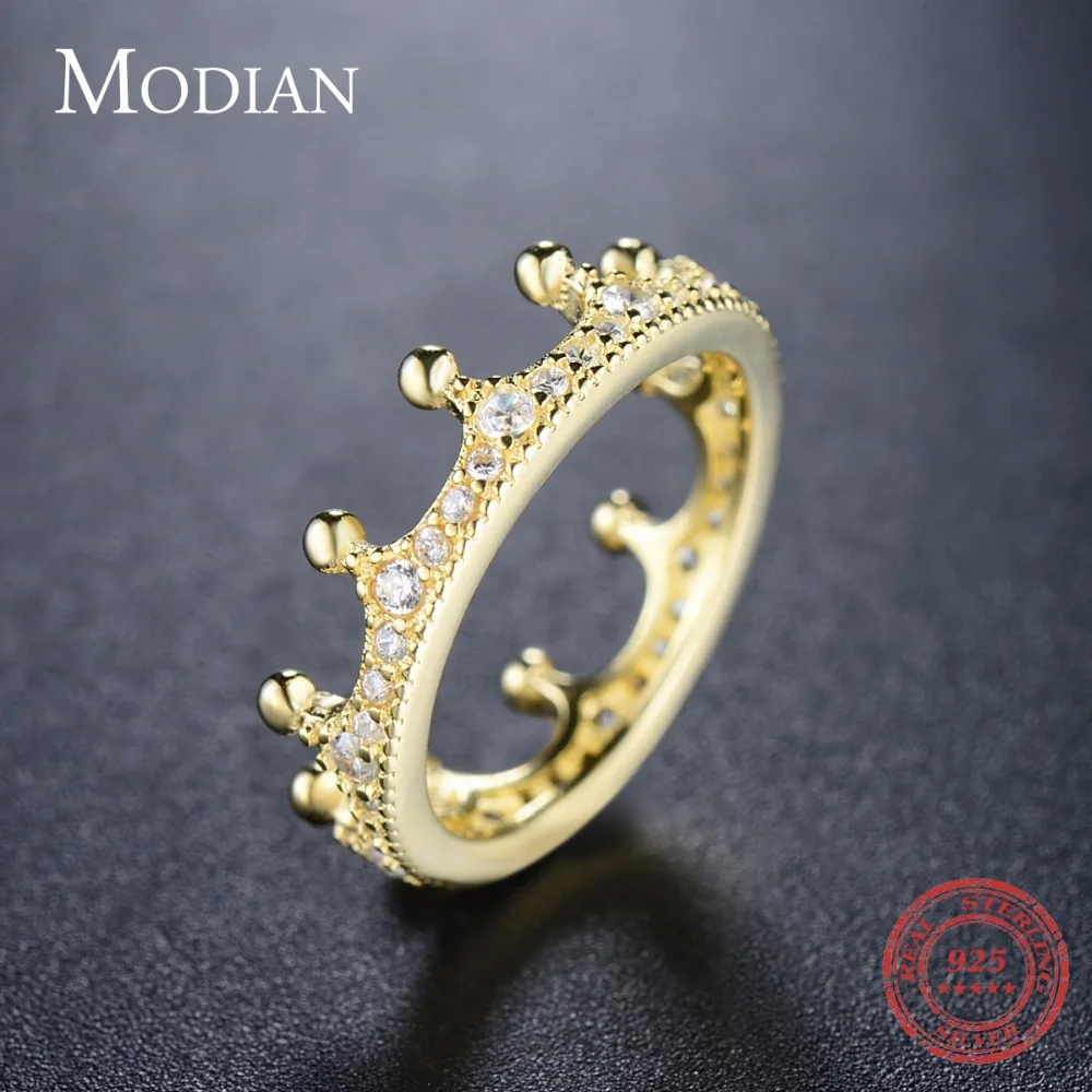 Modian новый дизайн Сверкающие Золотые Цвет стекируемые Мода кольцо на палец с