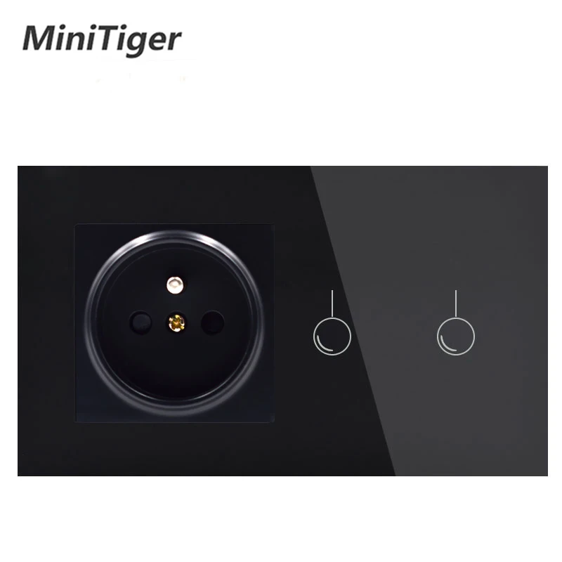 Настенный сенсорный выключатель Minitiger французская стандартная розетка 16 А 1