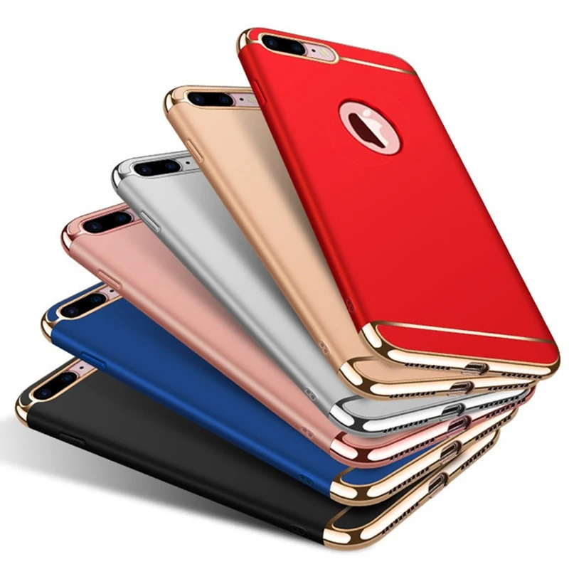 Матовый Жесткий пластиковый Чехол для iPhone 7 8 plus оболочка автомобильный магнитный