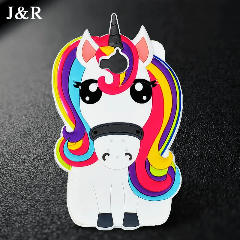 For Huawei Y5 2017 Case Silicone Soft Cover 5.0" 3D Cartoon Colorful Unicorn Horse Mobile Phone Fundas Capa |