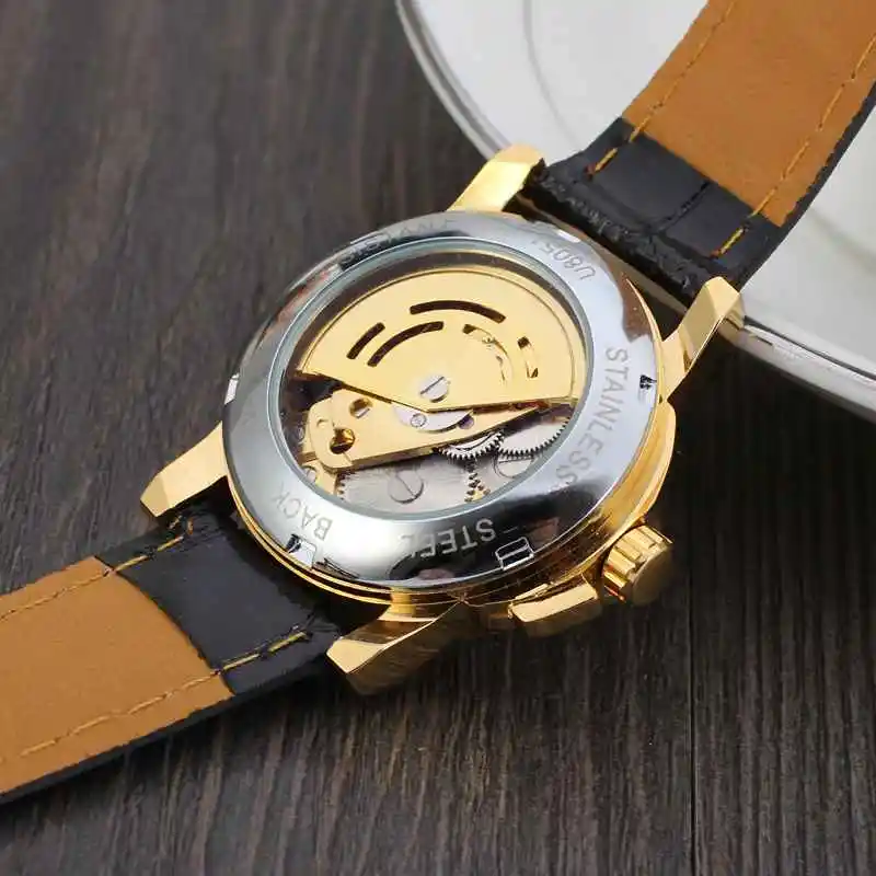 Часы WINNER для женщин классические часы со стразами женские роскошные скелетоны от