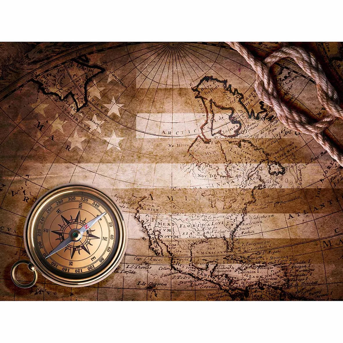 Allenjoy фон для фотосъемки Приключения Компас Карта Ретро парусный фотобудка