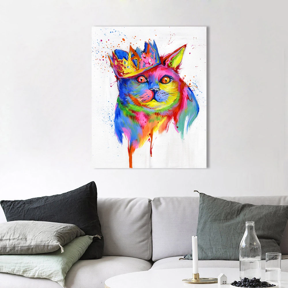 Настенная картина HDARTISAN животное холст печать домашний декор портрет короля
